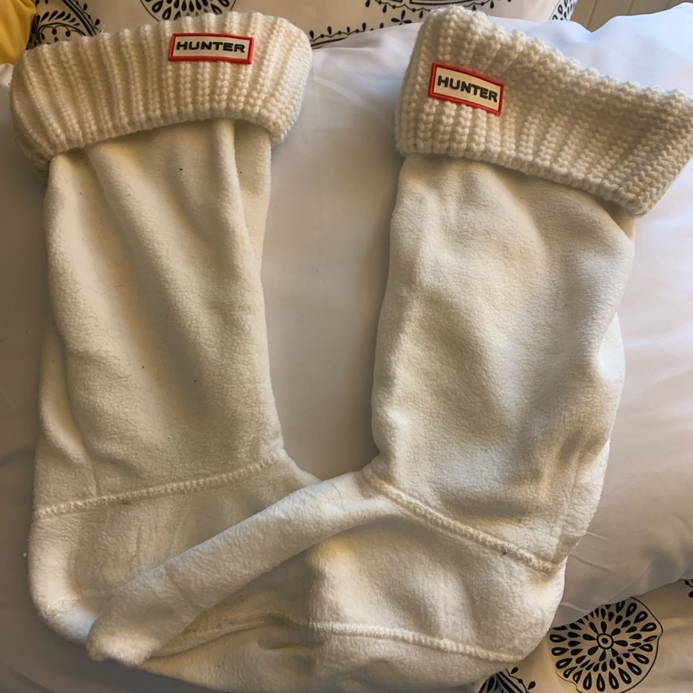 Cream Sweater Hunter Boot Socks